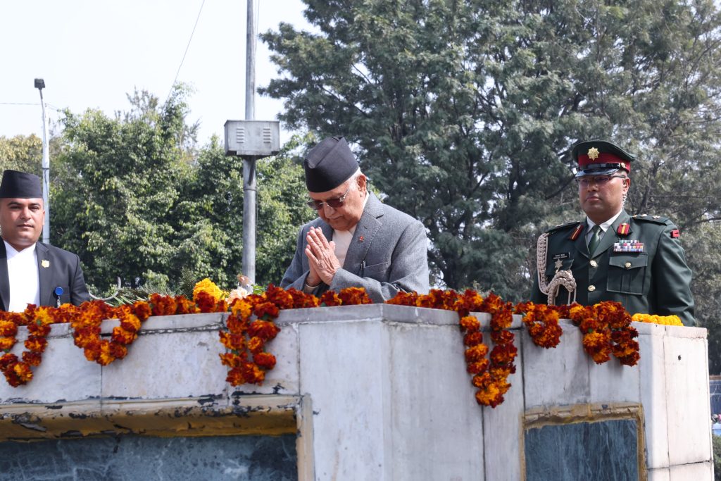 प्रधानमन्त्री केपी शर्मा ओली द्वारा सहिदहरुप्रति श्रद्धाञ्जली अर्पण ( तस्बीरहरु)