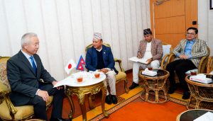 ऊर्जामन्त्री खड्कासँग नेपालका लागि जापानका राजदूतको शिष्टाचार भेट
