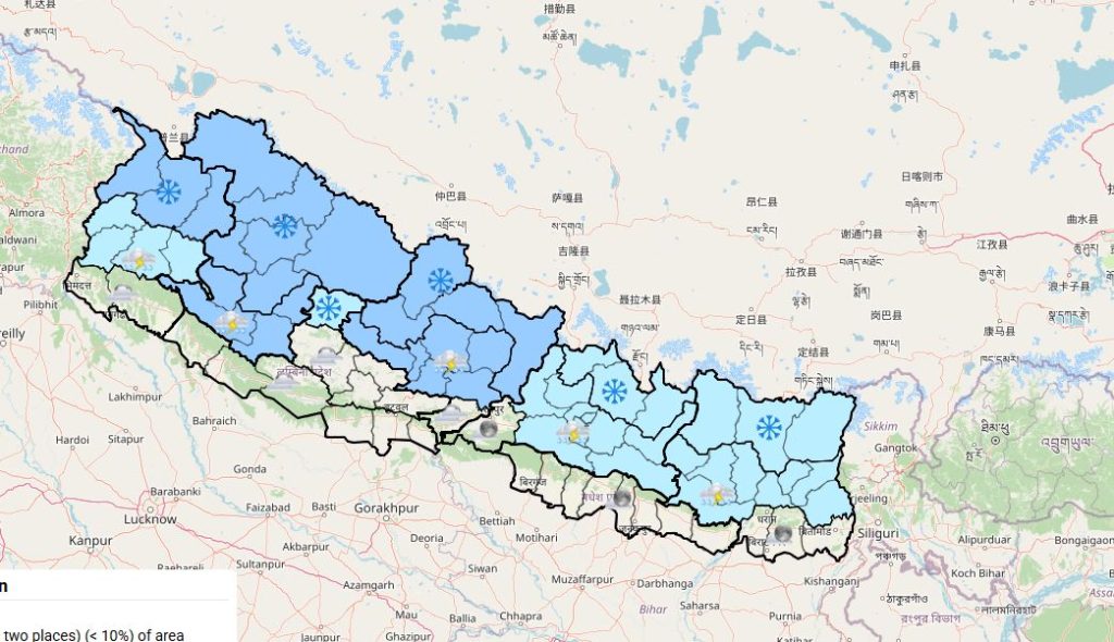 आजको मौसम कोशी र मधेसमा हुरीबतासको सम्भावना