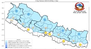 देशका अधिकांश भागमा आज मौसम सफा रहने