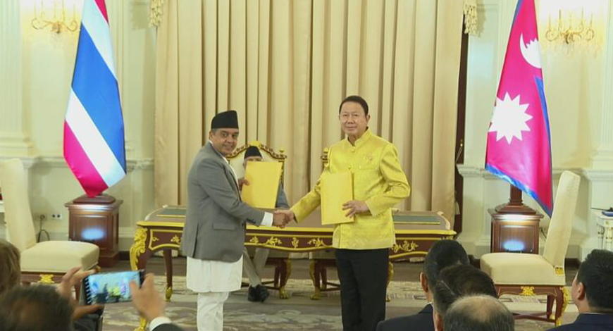 नेपाल र थाईल्यान्डबीच व्यापार प्रवर्द्धनका लागि समझदारी, नयाँ अवसरको ढोका खुल्ने अपेक्षा