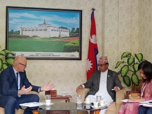 युनेस्को प्रमुख टुइटसँग लुम्बिनीलाई खतराको सूचीमा नराख्न मन्त्री पाण्डेको पहल