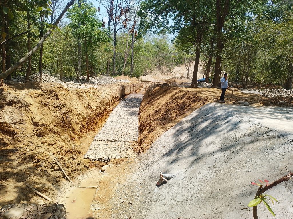 ५५ लाख लागतमा तटबन्धन निर्माण, बाढीले गाउँबस्ती डुवानमा पर्ने समस्या हट्यो