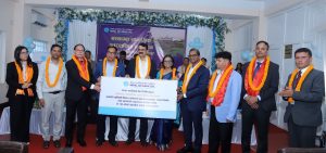 नेपाल एसबिआई बैंकद्वारा लुम्बिनी विकास कोषलाई १० लाख सहयोग