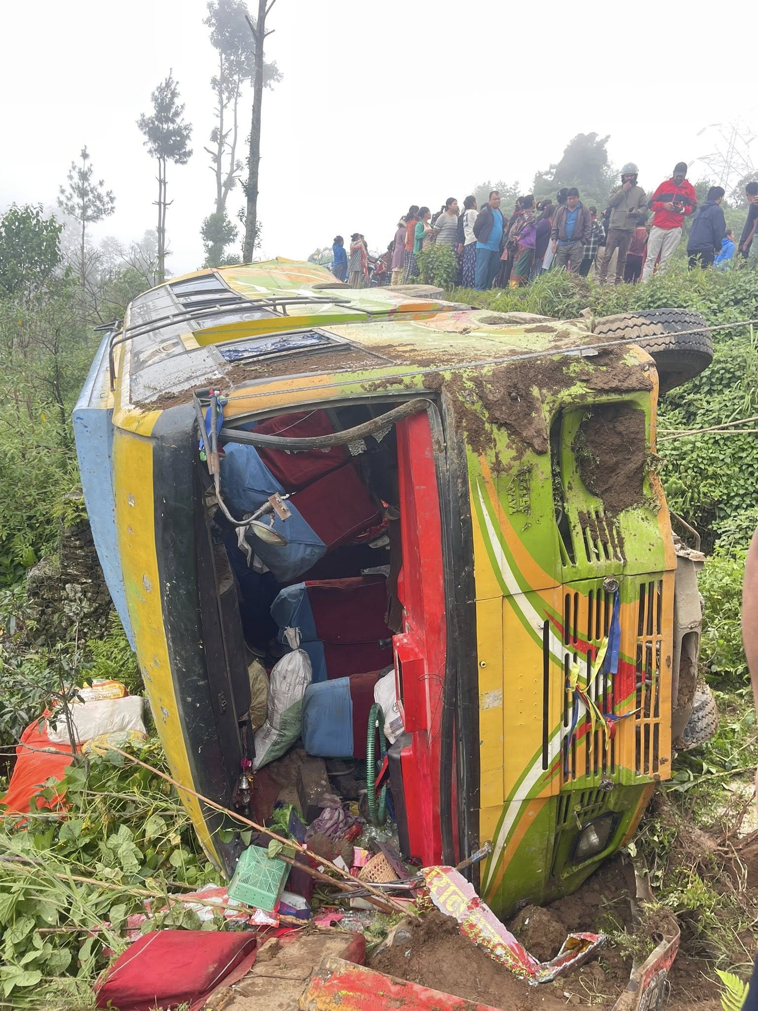 Bus Accident in Sankhuwasabha Leaves 14 Injured, One in Critical Condition