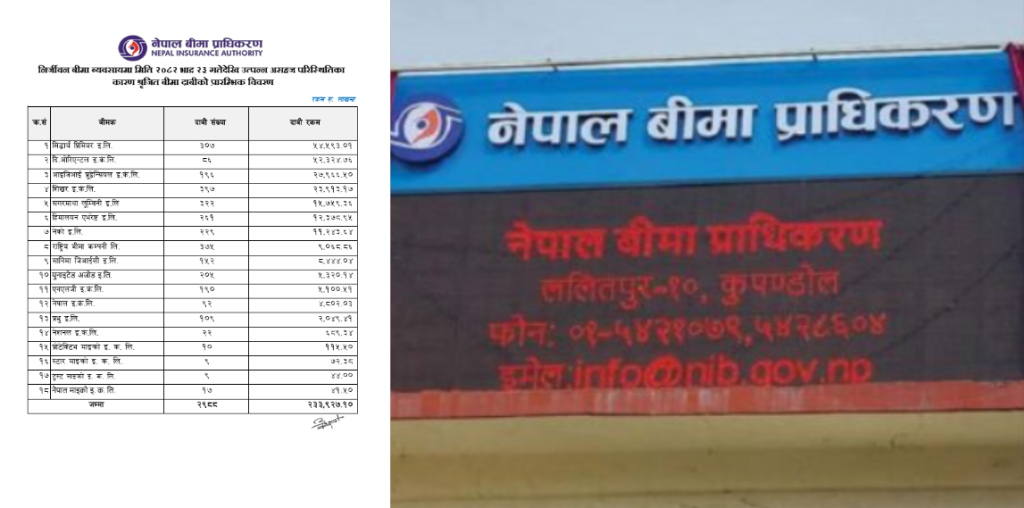 जेनजी आन्दोलनको क्षति बढ्दै जाँदा बीमा दाबी २३ अर्ब ३९ करोड पुग्यो