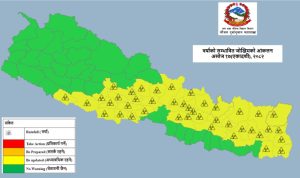 दशैं अवधिभर नेपालमा मनसुनी वायु सक्रिय,  यी स्थानमा हुँदै छ  भारी वर्षा?