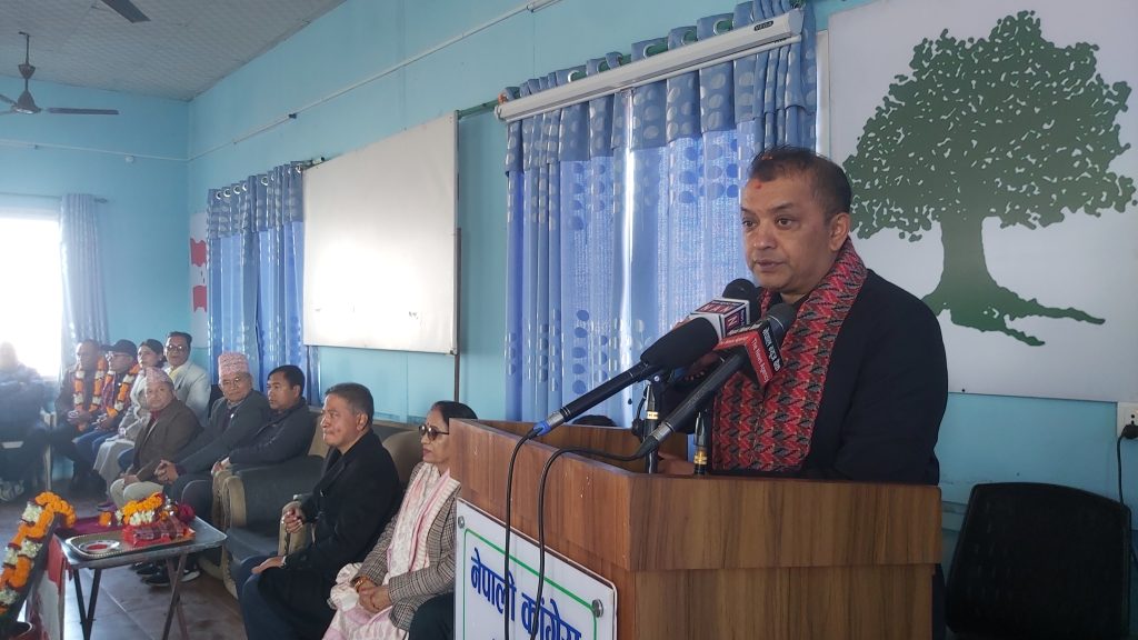 कांग्रेस देश सम्हाल्ने जिम्मेवारीमा रहेको महत्त्वपूर्ण शक्ति होः महामन्त्री थापा