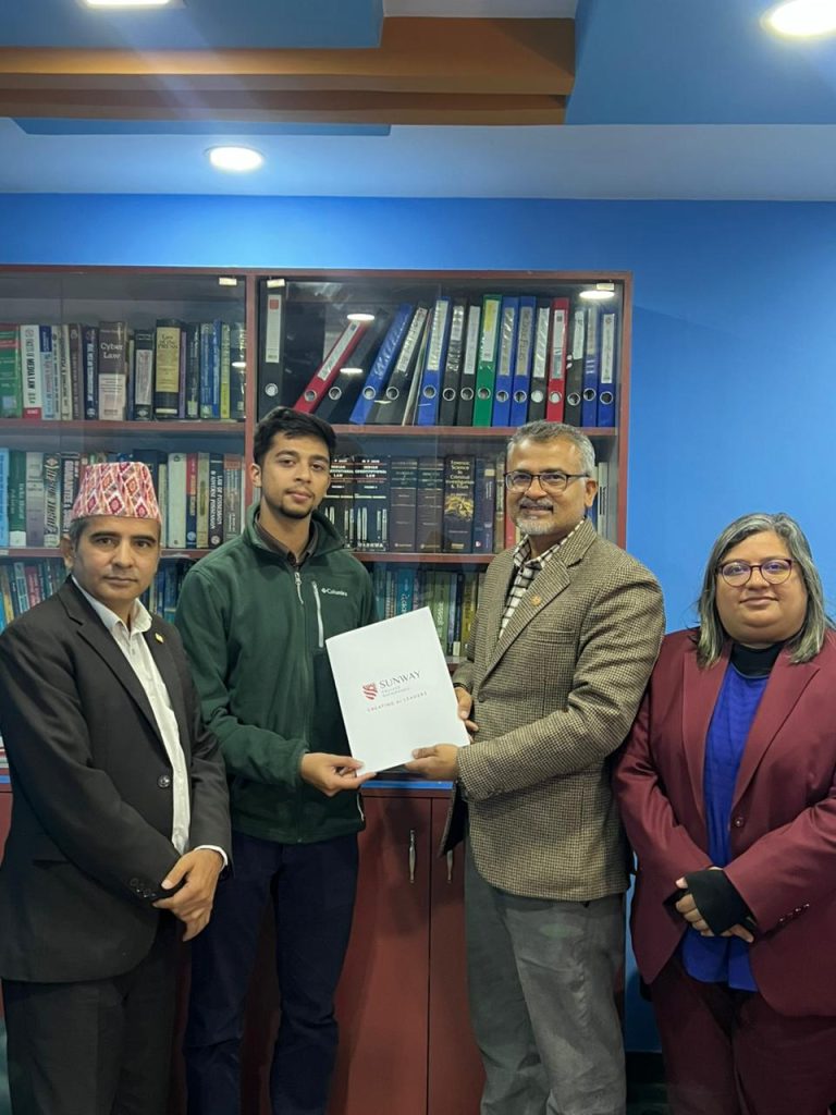 एआई शिक्षादेखि न्यायिक प्रविधिसम्म: सनवे कलेज र कानुन एआईको तीन वर्षे सहकार्य गर्ने सम्झौता