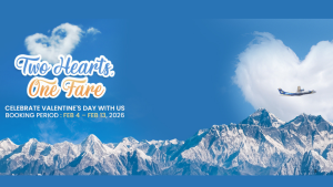 बुद्ध एयरको ‘भ्यालेन्टाइन डे’ अफर एकै टिकटमा दुई जनालाई एभरेष्ट एक्सपेरियन्स उडान
