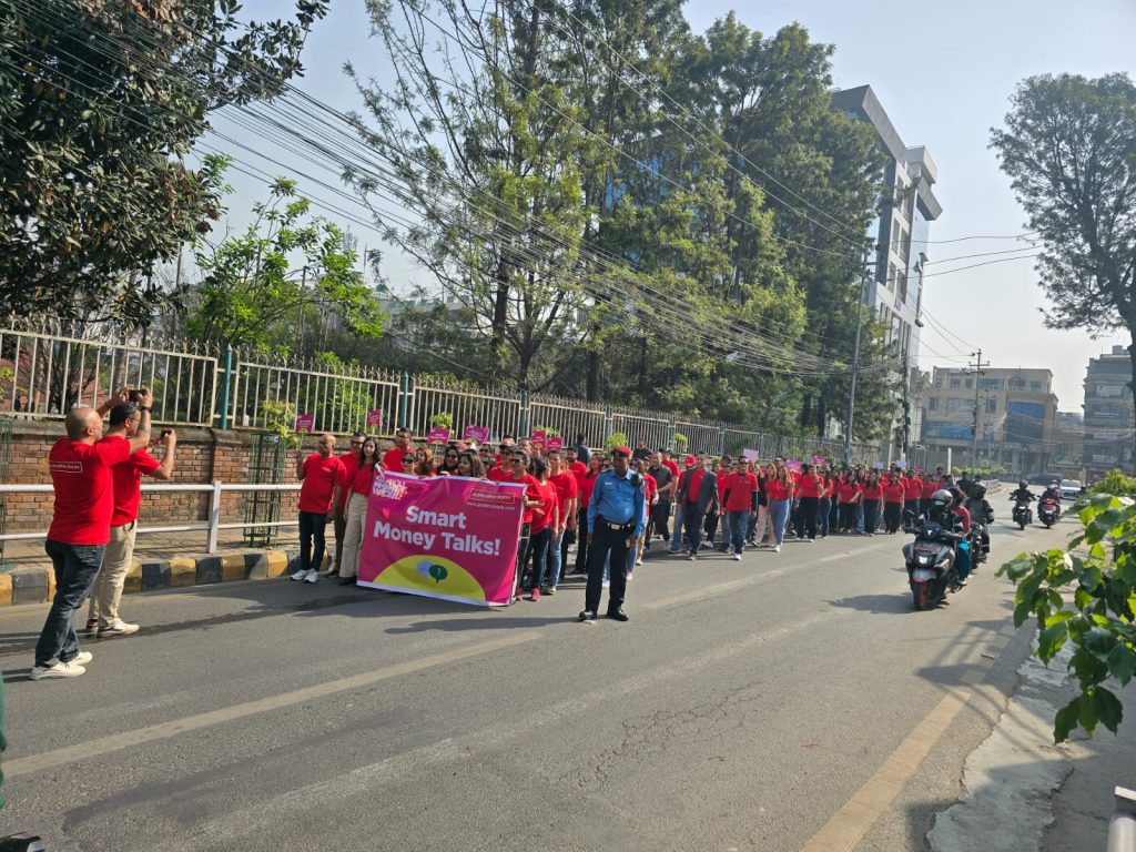 प्रभु बैंकद्वारा वित्तीय साक्षरता जगाउन प्रभातफेरी