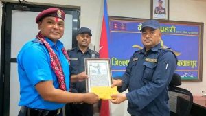 फागुन महिनाका लागि असई भरत खड्का ‘बेस्ट पुलिस अफ द मन्थ’ घोषित