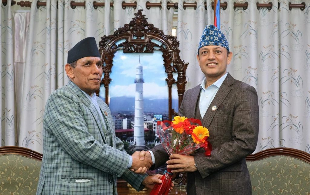 सभामुख अर्याल र अध्यक्ष दाहालबीच भेटवार्ता