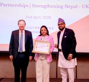 नेपाल–ब्रिटेन चेम्बर अफ कमर्सद्वारा नर्भिक अस्पताललाई लाइफटाइम सदस्यता प्रमाणपत्र प्रदान