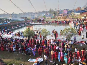 टोखामा सपनतीर्थ मेला सुरु, बिहानैदेखि भक्तजनको घुइँचो