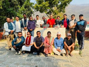 पुष्पलालको जिल्ला रामेछापमा पुष्पगुच्छा अर्पण