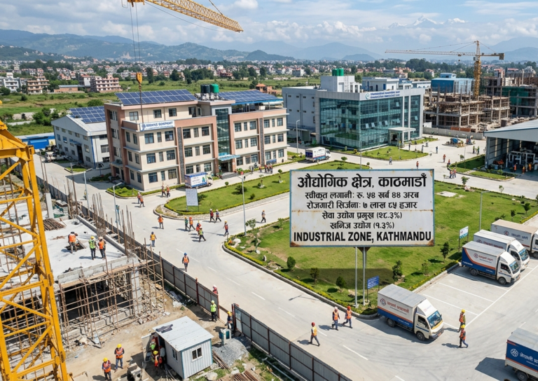 कुल स्वीकृतऔद्योगिक लगानी ५४ खर्ब ४४ अर्ब : ९२१ नयाँ उद्योग दर्ता हुँदा कम्पनीको संख्या ३ लाख ६९ हजार माथि