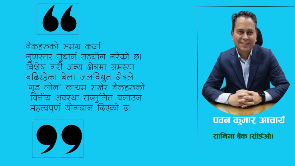 उर्जामा लगानी गर्न बैंकहरुले खुट्टा कमाउँन पर्ने अवस्था छैन :पवन कुमार आचार्य ( अन्तर्वार्ता)