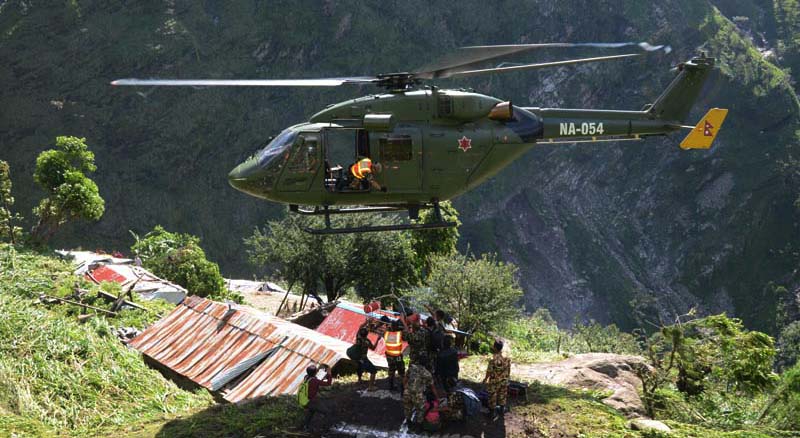 मनसुनजन्य विपद् प्रतिकार्यमा जुट्यो सेना