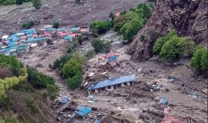हुम्लाको चङ्खेलीमा पहिरोले विद्यालय भवन र गोठ पुरिए, पशुचौपायामा क्षति