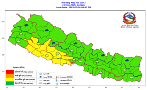 लुम्बिनी,कर्णाली र सुदूरपश्चिममा वर्षाको सम्भावना, तराईमा हुरी चल्ने चेतावनी