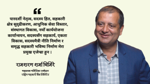 सहकारी क्षेत्रका समस्या समाधानका लागि ‘म्याक्रो लेभल’बाट कार्य हस्तक्षेप आवश्यक छ : रामशरण घिमिरे