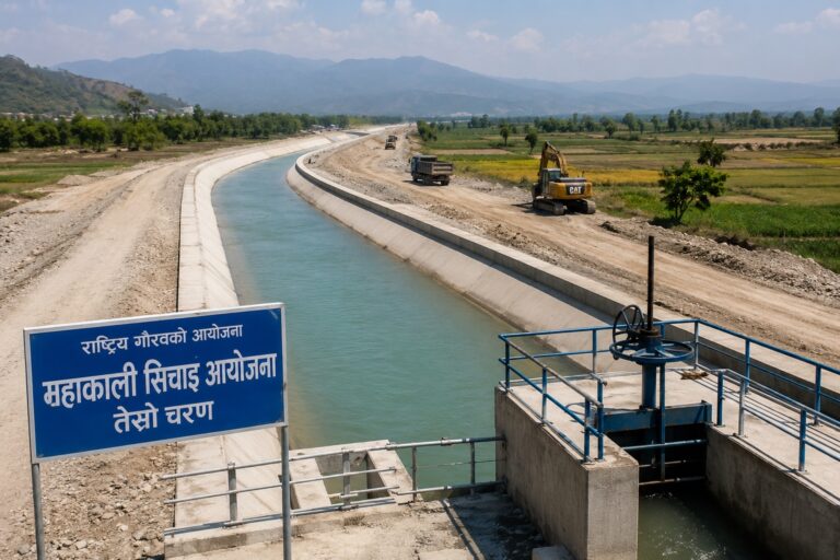 महाकाली सिँचाइ आयोजनाको कमाण्ड क्षेत्र विस्तार हुँदै, शाखा नहर निर्माण अन्तिम चरणमा