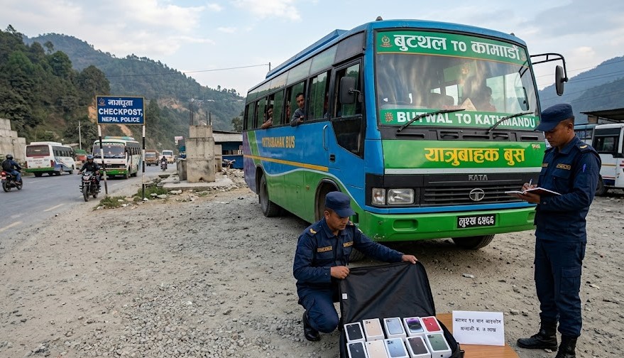 भन्सार छलेका १४ थान आइफोन बरामद