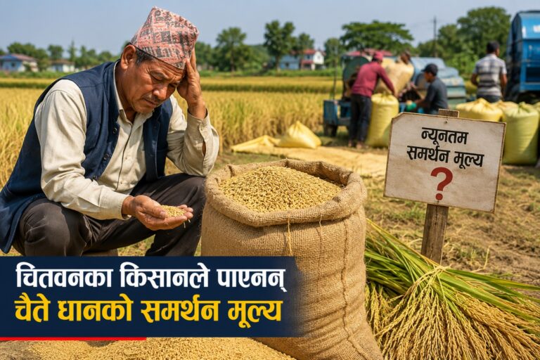 चैते धानको समर्थन मूल्य नपाउदा निराशा चितवनका किसान