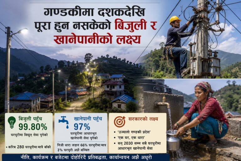 गण्डकीमा दशकदेखि अधुरै ‘उज्यालो प्रदेश’ र ‘एक घर, एक धारा’ अभियान
