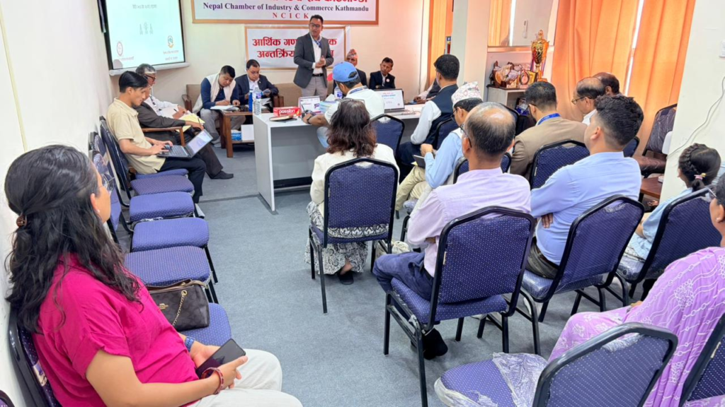 काठमाडौंमा राष्ट्रिय आर्थिक गणना सम्बन्धी अन्तरक्रिया सम्पन्न