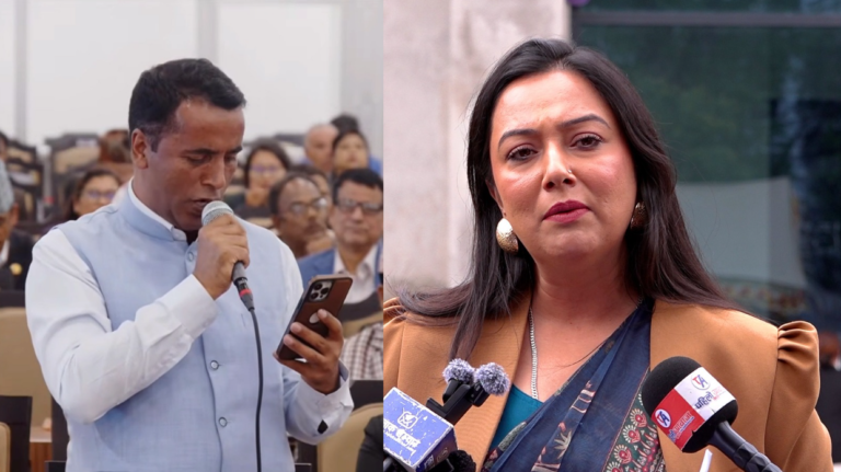 आफ्नै नेताको बचाउ गर्न रास्वपाका सांसदहरुले भूमि मिचेको प्रमाण खोजेर हिडेका छन् : सांसद ओली