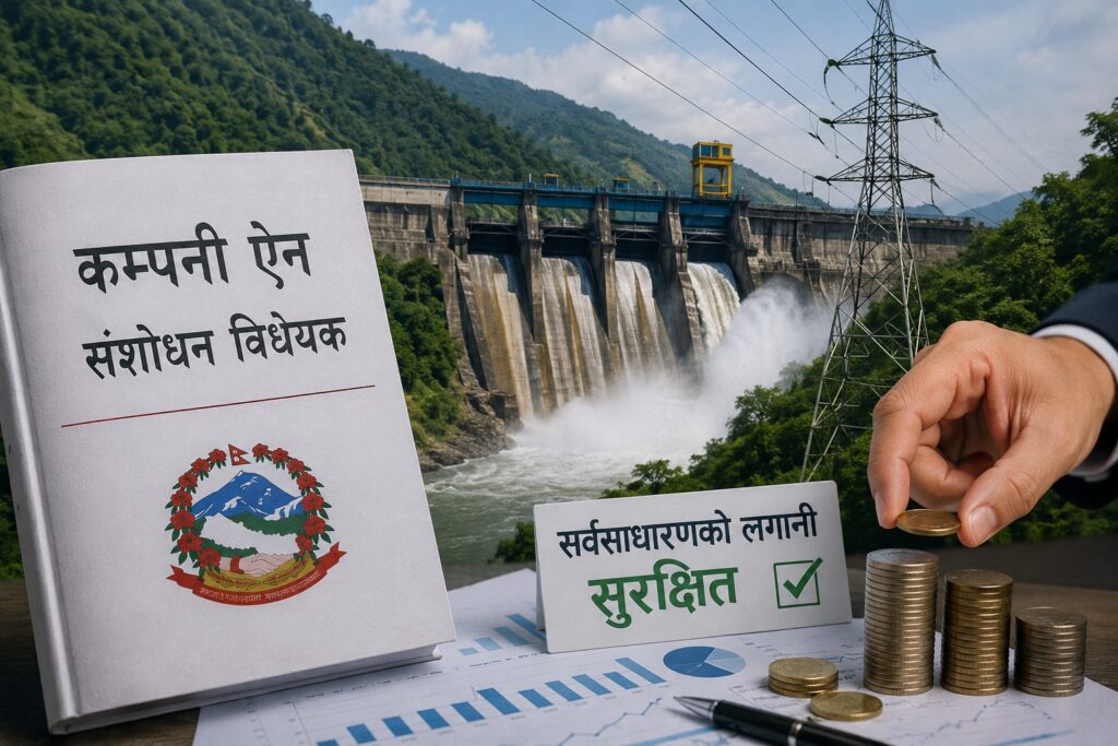 कम्पनी ऐन संशोधन : जलविद्युत् लगानीकर्तालाई नयाँ सुरक्षा, प्रवर्द्धकलाई छैन सुविधा