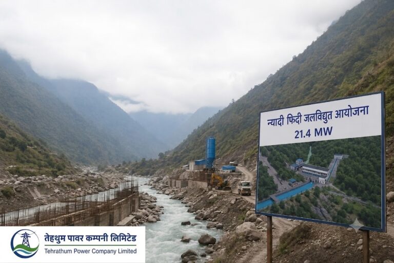 तेह्रथुम पावरले न्यादी फिदी जलविद्युत आयोजनामा १ लाख कित्ता संस्थापक शेयर लगानी गर्ने
