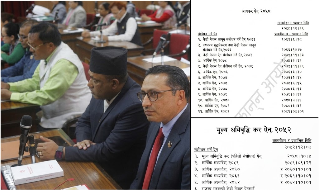 अर्थसँग सम्बन्धित चार ऐन खारेज हुने, आयकर– भ्याट र भन्सार ऐनमा के –के हुँदैछ संशोधन ?