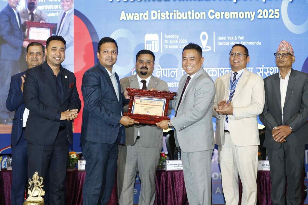 आईएमई लाइफ इन्स्योरेन्सलाई राष्ट्रिय उत्कृष्ट वार्षिक प्रतिवेदन मूल्यांकनमा ‘ब्रोन्ज’ अवार्ड